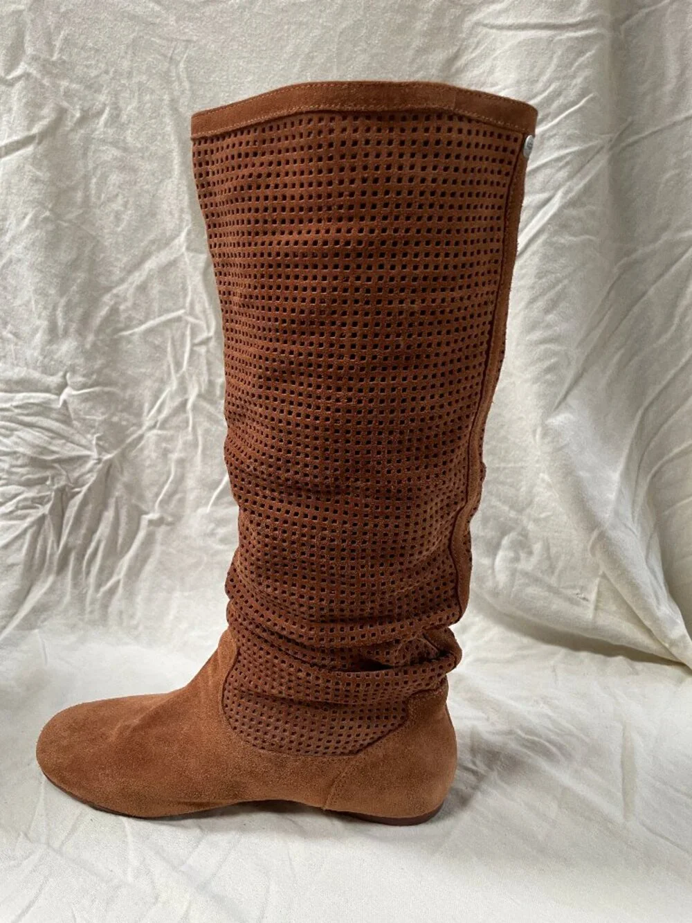 UGG Australia Brown Perforated Suede Slouchy Tall Boots Size 9